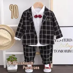 フォーマルスーツ4点セット 90 セットアップ シャツ ズボン 男の子
