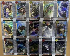 【傷あり】ムシキング【３億枚突破記念デザイン】スーパーわざセミコンプ15枚セット