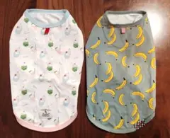 ラディカ　Mサイズ　犬服 2枚セット バナナ柄・クリームソーダ柄のサムネイル