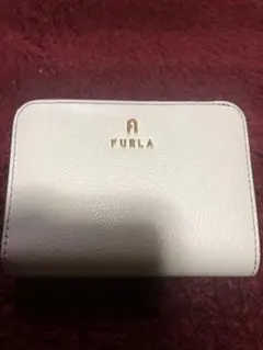 FURLA 二つ折り　財布　水色　カメリア　ウォレット