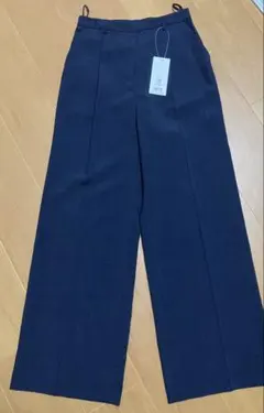 【新品未使用】ナチュラルビューティーベーシック✨ネイビー ワイドパンツ
