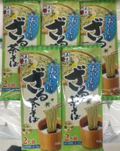 五木食品　日本　和　ざる　茶　そば　蕎麦　麺類　麺つゆ付　１６０g　×　５袋　②のサムネイル