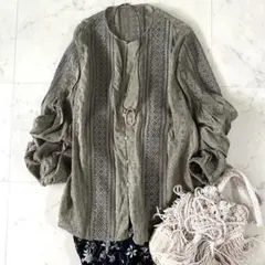pas de calais パドカレ リボン ギャザー ブラウス 80ローン - メルカリ
