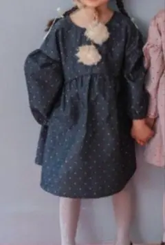 しまむら　ソフトチーズ softcheese 長袖ワンピース　110サイズ