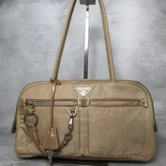 0728 PRADAナイロン ハンドバッグ トートバッグ BR1554 カデナ付のサムネイル