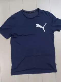 PUMA ネイビー Tシャツ ロゴ入り