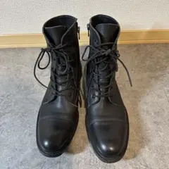 良品✨アルフレッドバニスター【41サイズ】サイドジップ レースアップブーツ 黒