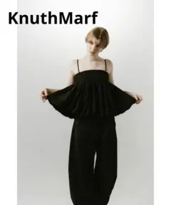 KnuthMarf 2way peplum tops ブラック　クヌースマーフ