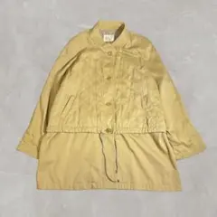 スタンドカラー ミドル丈ジャケット 短丈 2way キルティング vintage
