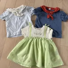 子供用　ディズニープリンセストップス3点セット　バースデー