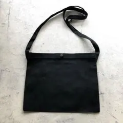新品 無地 キャンバス地 サコッシュバッグ ショルダーバッグ ブラック 黒
