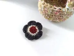 ナチュラルブローチ カラフル｜サマーヤーン ハンドメイド シンプル 回転ピン