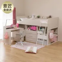 sayさま専用　ロフトベッド・デスク付き・ニトリ　引き取り限定 ロフトベッド + マットレスセット デスクライト付き (デニッシュ25N