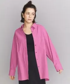 ◎新品BEAUTY&YOUTH BYコットン×カポックブレンドレギュラーシャツ