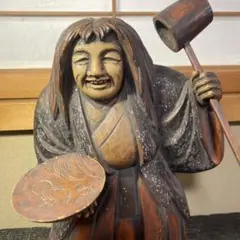 御尊像　天手力男神(あめのたぢからおのかみ)木彫　日本神話　戸隠神社　戦前 御尊像 天手力男神(あめのたぢからおのかみ)木彫 日本神話 戸隠神社