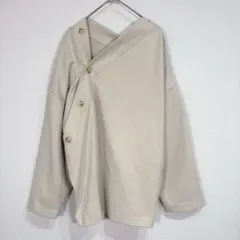 ミエット【F】ボタン付き 長袖プルオーバー スウェット カジュアル