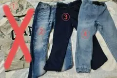 110cm相当まとめ売り　パンツ3点セット