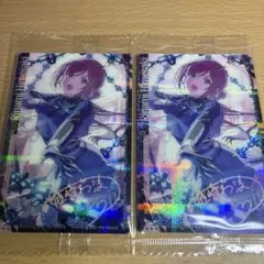 2枚セット サイン 姫崎莉波 R ウエハース最新3弾 学園アイドルマスター レア