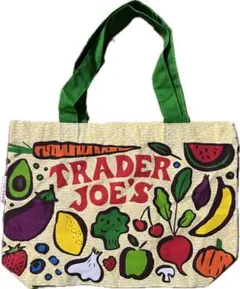 【未使用・USA製】トレーダージョーズ エコバッグ 野菜・フルーツ柄 トート