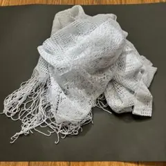 ELLE ラメ入りブルーグレーショールのサムネイル