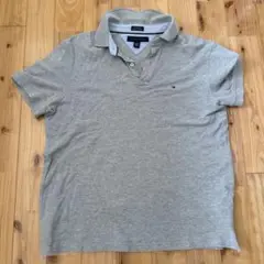 TOMMY HILFIGER グレー M ポロシャツ