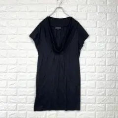 アンタイトル/2/黒/チュニックワンピ/ドレープ/ノースリーブ/春夏/着回し