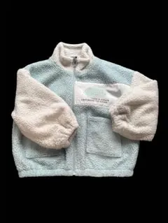 ボアジャケット 水色と白