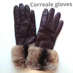Correale gloves 手袋 コレアーレグローブス 本革 ラビットファー