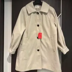 ステンカラーコート ボタン付き