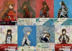 ☆エヴァンゲリオン☆一番くじ☆アスカ☆綾波レイ☆他☆クリアファイル☆8枚セット☆