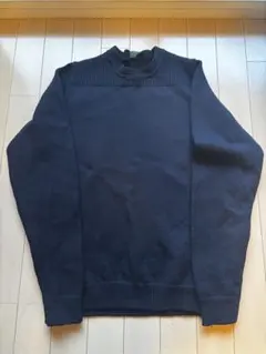 匿名発送　美品　イタリア製　ZANONE ウールデザインニット　ネイビー　48