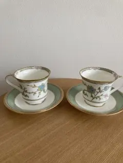ノリタケ　ヨシノシリーズ　カップ＆ソーサー（2客）