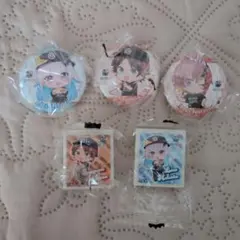 キャラクターピンズ３個&消しゴム２個セット