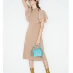 新品タグ付き　セルフォード　フリルAラインニットワンピース