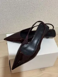 H&M バーガンディ ポインテッドトゥミュール 39