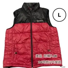 ダンロップ 電熱ベスト L 中綿 赤 黒 ヒーター対応 防寒 釣り キャンプ