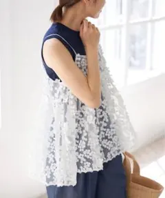 新品未使用❁︎IENA❁︎ フラワーエンブロイダリー キャミソールのサムネイル