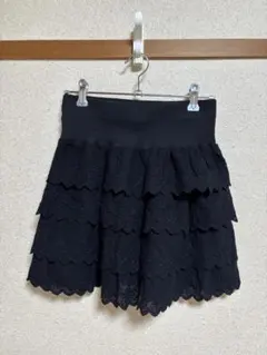 WEGO PHILLY 黒 レース フリル ミニスカート