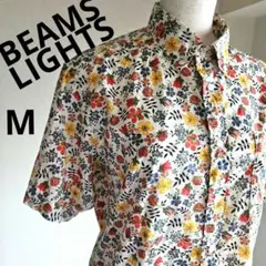 美品⭐BEAMS LIGHTS リバティ花柄半袖ボタンダウンシャツ Mのサムネイル