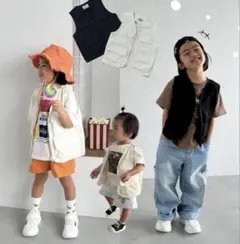 リトルウィークエンド　フィッシングベスト　アイボリー　90サイズ　新品タグ付き