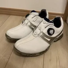 AXEL EVO-S2 ゴルフシューズ 25.5 ホワイト×ネイビー ダイヤル式 AXEL EVO-S2 ゴルフシューズ 25.5 ホワイト×ネイビー ダイヤル式