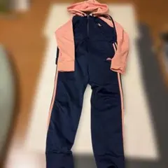 adidas アディダス ジャージ上下セット ネイビー/ピンク　かわいい