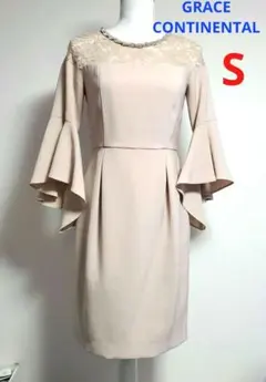 GRACE CONTINENTAL フリル ワンピース ドレス ピンク 姫袖長袖