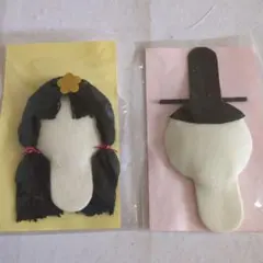 女の子の髪型と顔のパーツセット