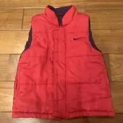 Nike ダウンベスト レッド　ネイビー　リバーシブル　　100