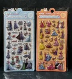 プリンセス アナ雪 立体シール ぷっくりシール2種類セット