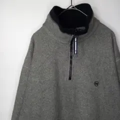 00s　ノーティカ　スタンドカラー　ハーフジップ　フリース　プルオーバー　裏起毛