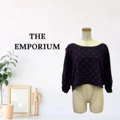 zC982【M】THE EMPORIUM ニット/セーター ドット柄 長袖のサムネイル