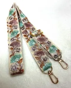 インド刺繍リボンのスマホショルダーショルダーポーチベルトハンドメイド