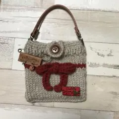 手編みミニポーチ&ブローチ